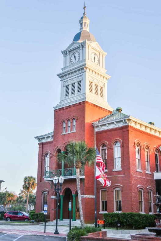 The Historic Nassau County Courthouse. It Is Atwo Story Red Bri
