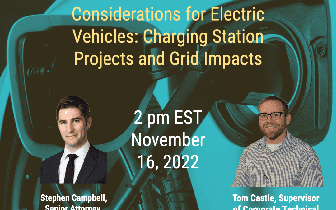 Recap on Considerations for EVs: Charging Station Projects and Grid Impacts